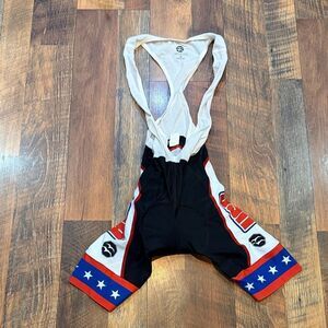 Cycling Bib Shorts with Stars and Stripes XS (3975)
